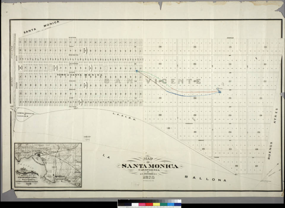 Santa Monica Map 1875