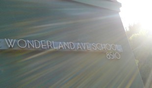 Wonderland Ave School sign