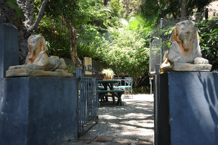 1830 N Sierra Bonita Sphinxes at Entrance 2