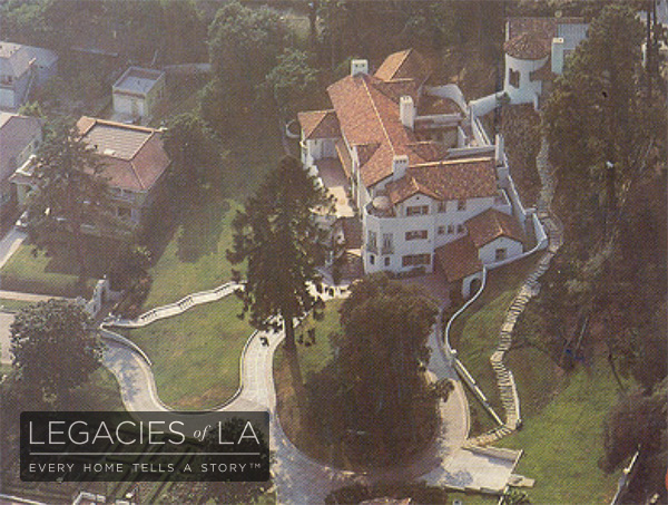 1847 Camino Palmero, aerial view of the side of the house