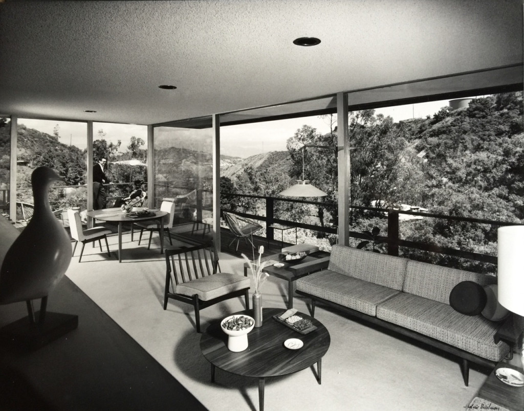 8840 Lookout Mountain living room, photographed in 1960