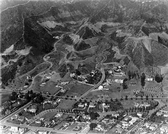 Aerial views of West Hollywood/Laurel Canyon 1920s