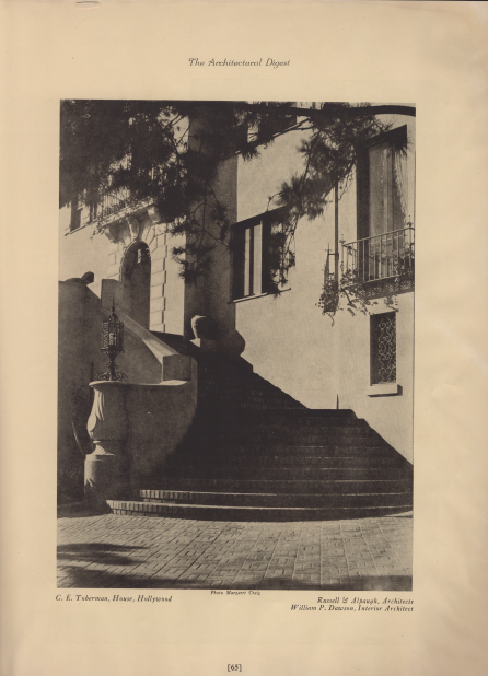 Front steps of 1847 Camino Palmero in Architectural Digest