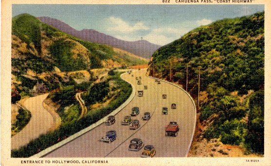 Cahuenga Pass 1938 Postcard