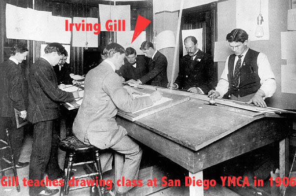 Irving Gill teaching Drawing Class
