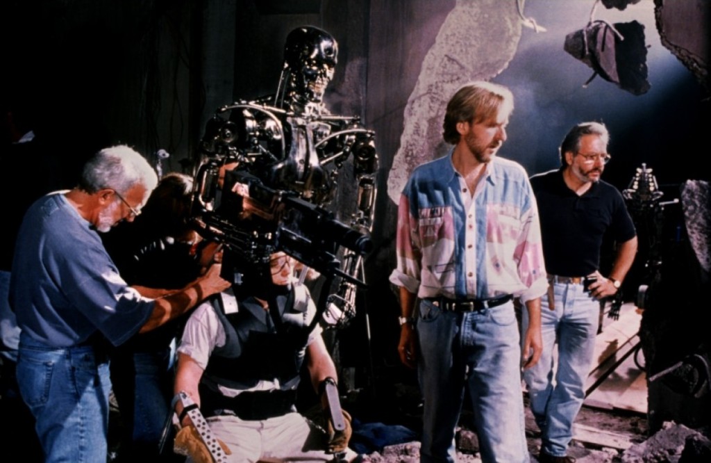 James Cameron on set of The Terminator