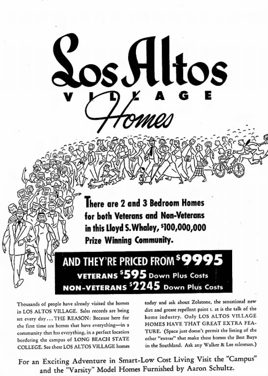 Los Altos Village Homes - vintage marketing flyer