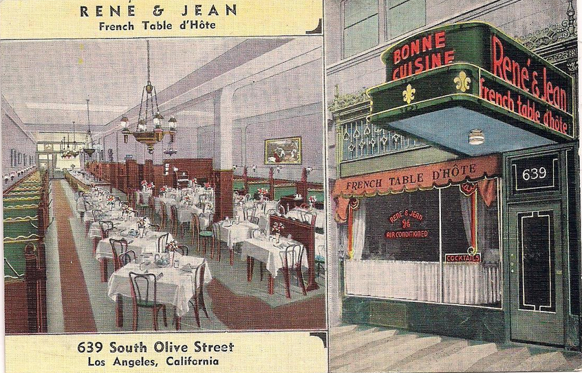 Rene & Jean restaurant postcard