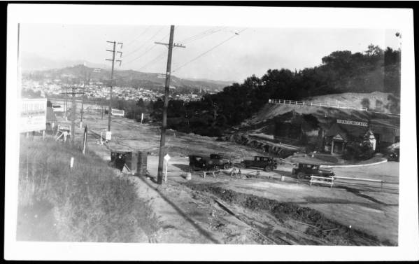 View of Los Feliz hills development, circa 1920-1929