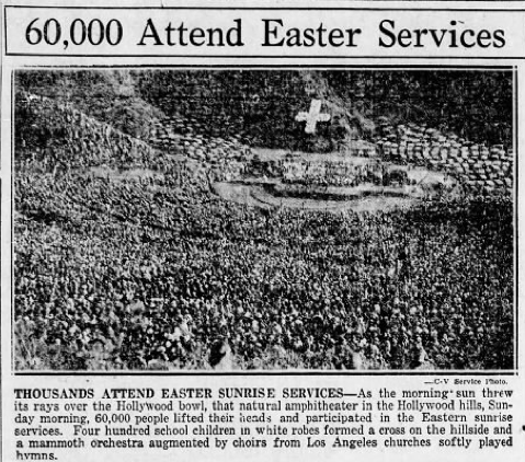 Easter at Hollywood Bowl 1924
