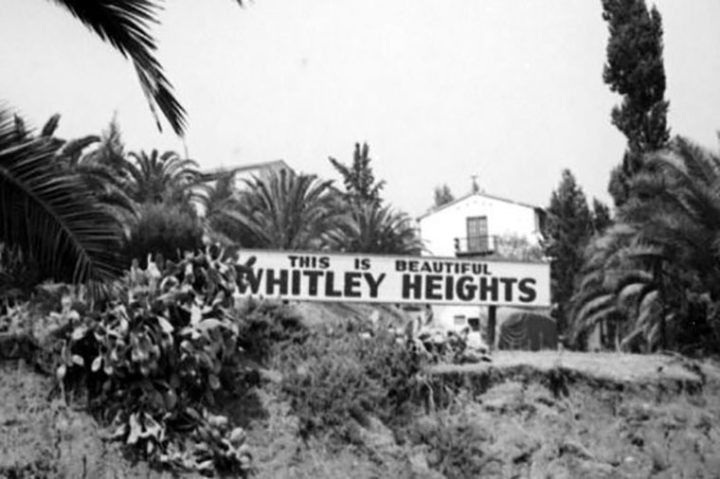 Historical Whitley heights sign